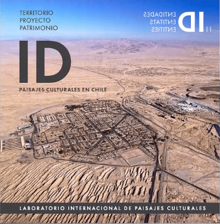 Portada de la revista ID, con imagen de fondo del desierto chileno.